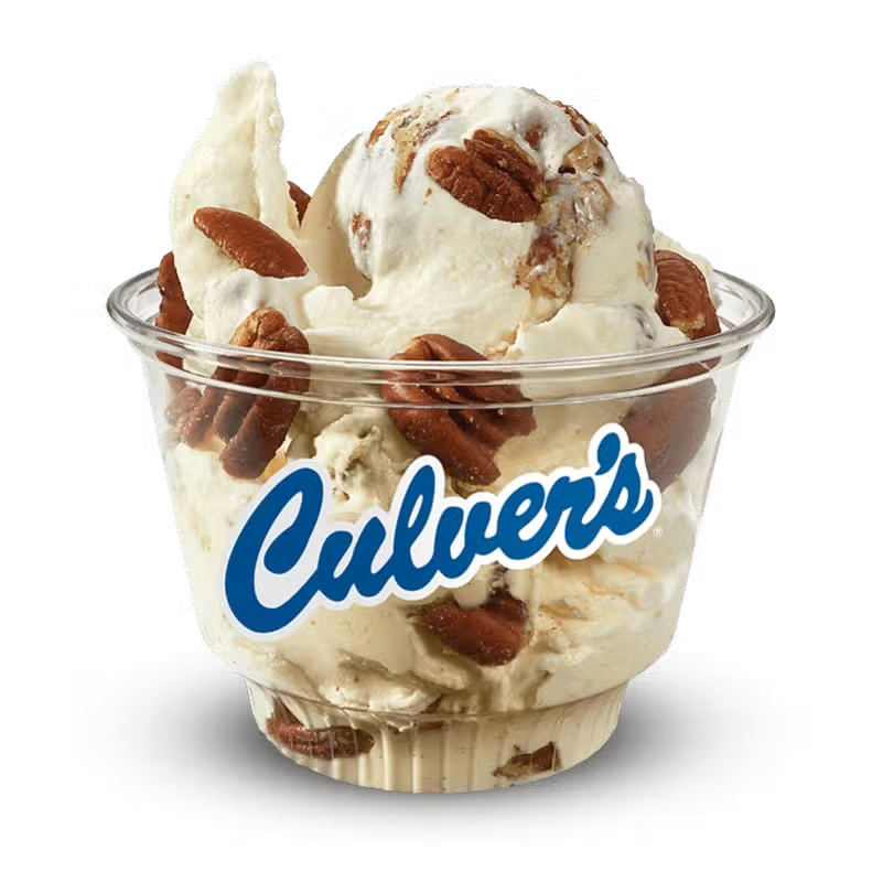 Culver's Butter Pecan frozen custard
