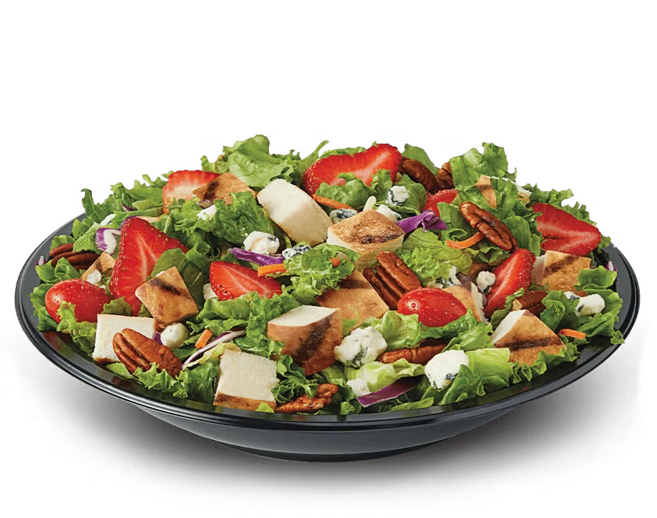 Culver's Strawberry Fields Salad with fresh strawberries, grilled chicken and greens
