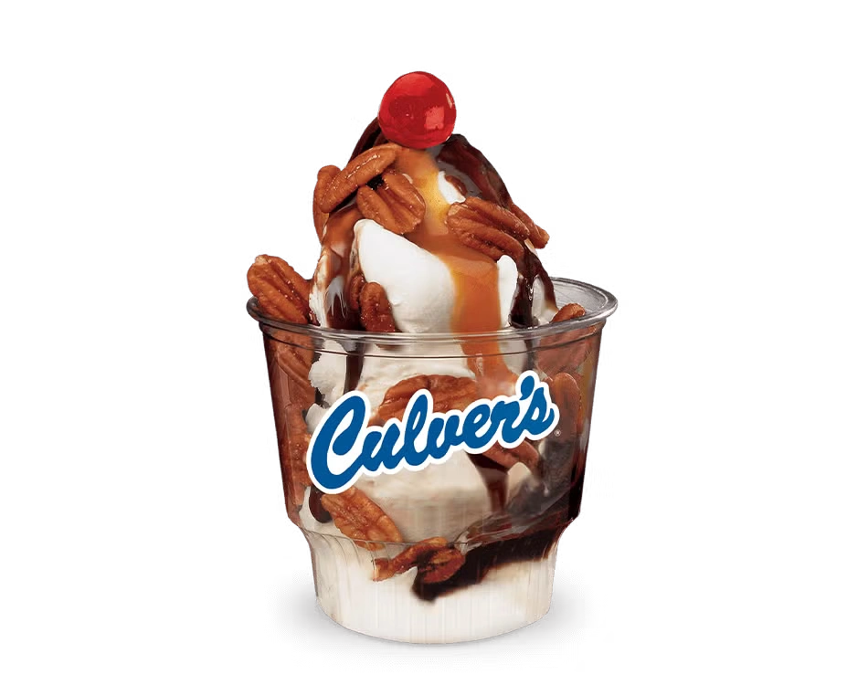 Culver's Turtle Sundae frozen custard